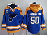 Blues 50 Jordan Binnington Blue All Stitched Pullover Hoodie,baseball caps,new era cap wholesale,wholesale hats